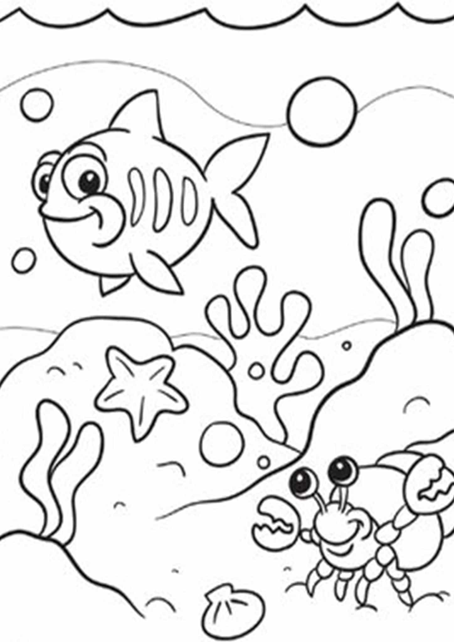 Download Free & Easy To Print Fish Coloring Pages - Tulamama