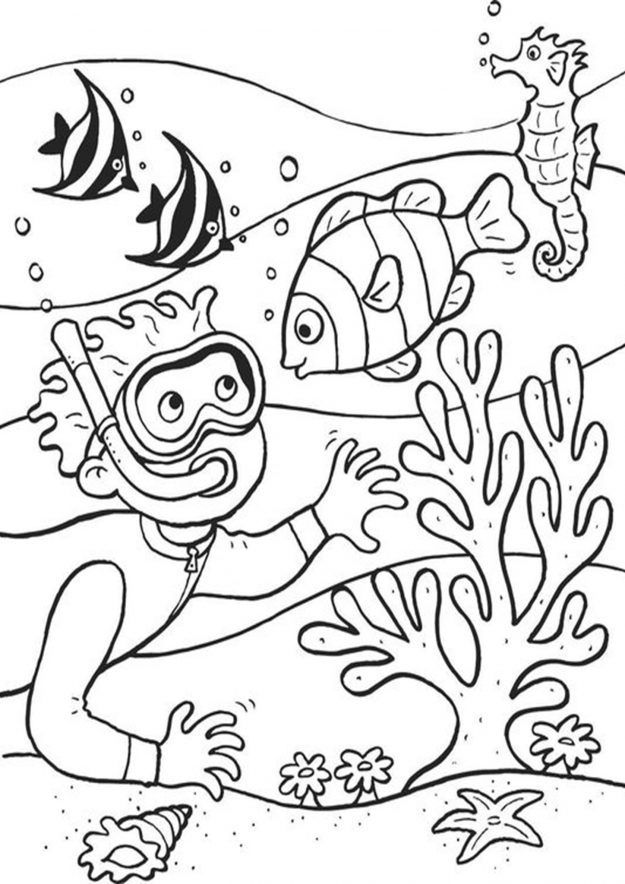 Free & Easy To Print Fish Coloring Pages - Tulamama