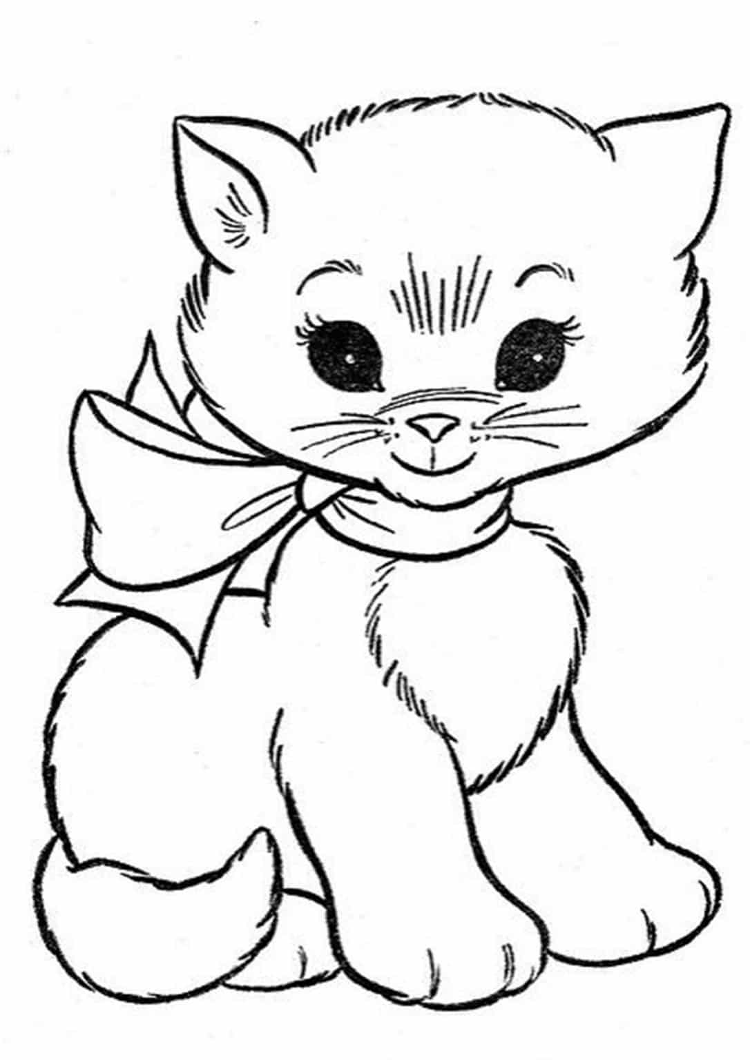 Free & Easy To Print Kitten Coloring Pages - Tulamama