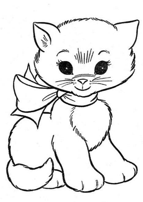 Free & Easy To Print Kitten Coloring Pages - Tulamama