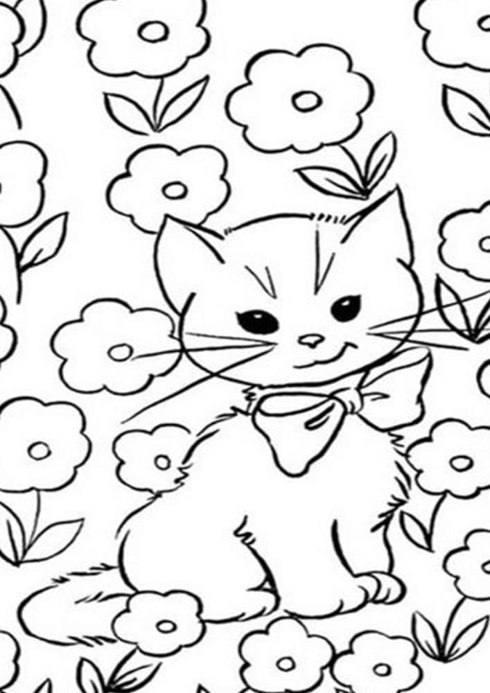 Free & Easy To Print Kitten Coloring Pages - Tulamama