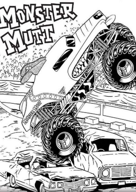 Free & Easy To Print Monster Truck Coloring Pages - Tulamama