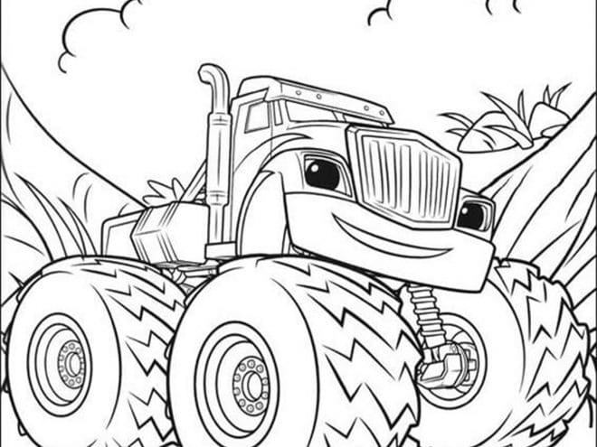 monster truck coloring pages for toddlers