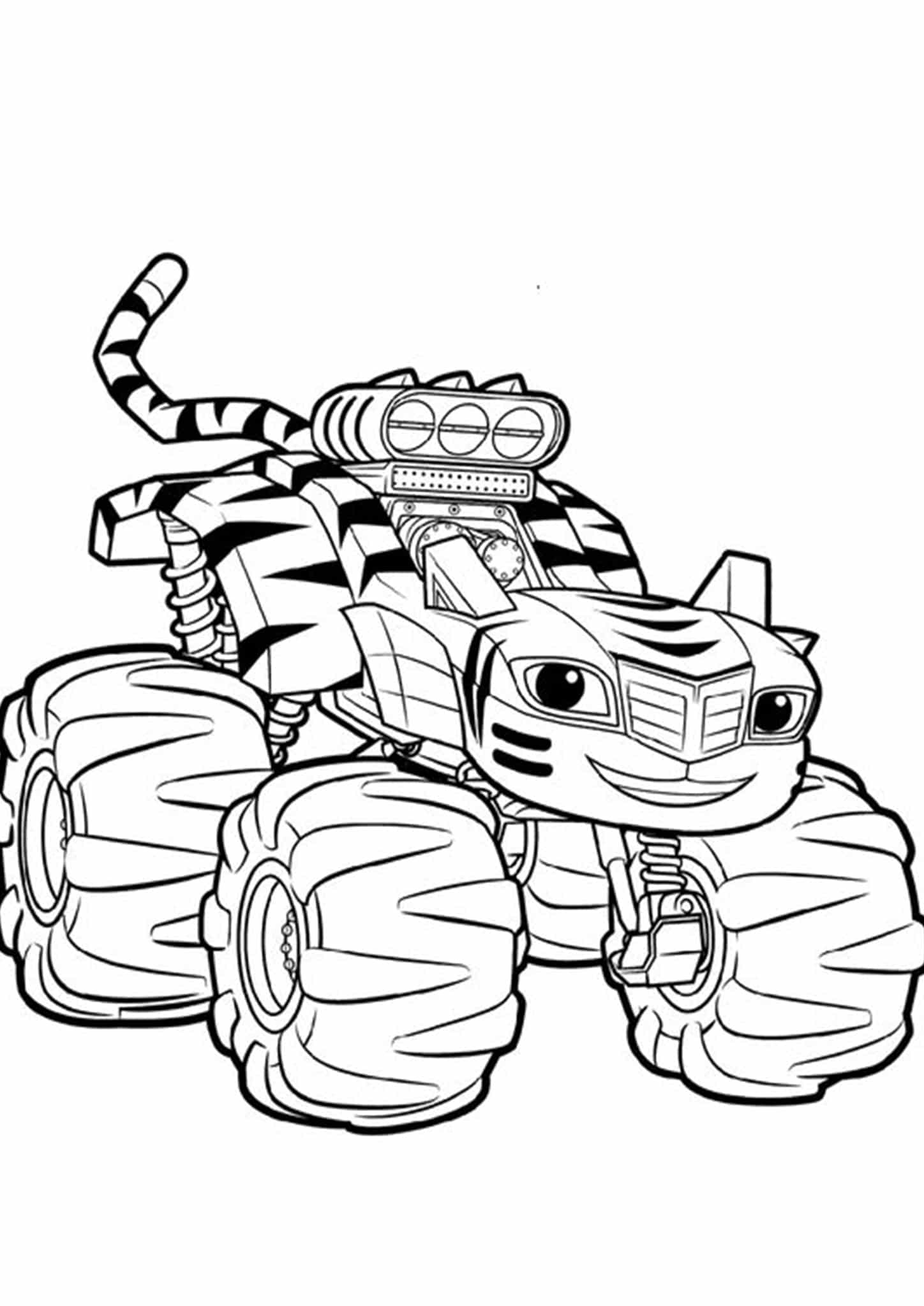 Shark Monster Truck Coloring Page