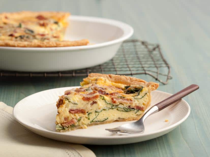 spinach and bacon quiche