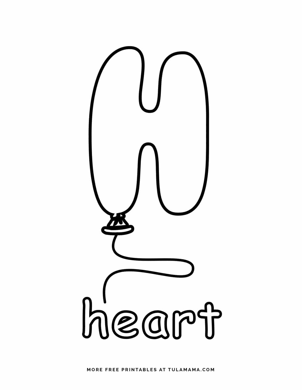 fun printable letter balloons coloring pages for preschoolers tulamama