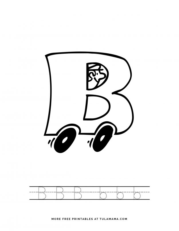 Fun, Free & Easy To Print Letter B Coloring Pages - Tulamama