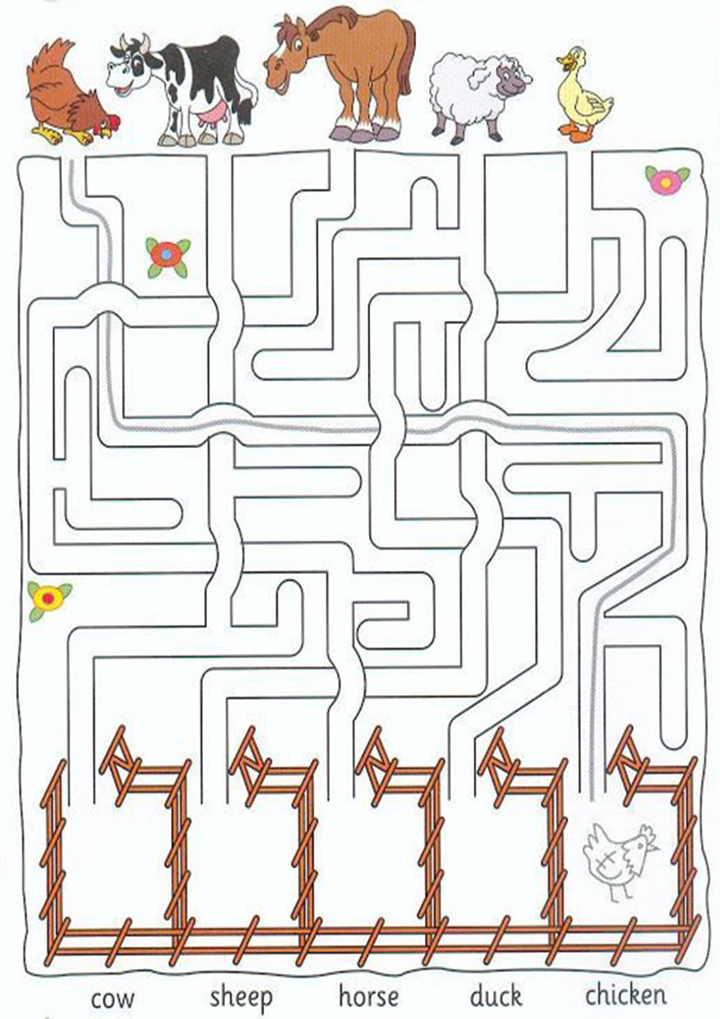 free simple maze printables for preschoolers and