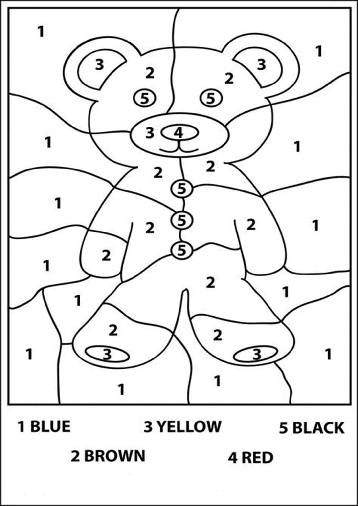 Free Color By Number Printables For Preschoolers Free Printable Templates