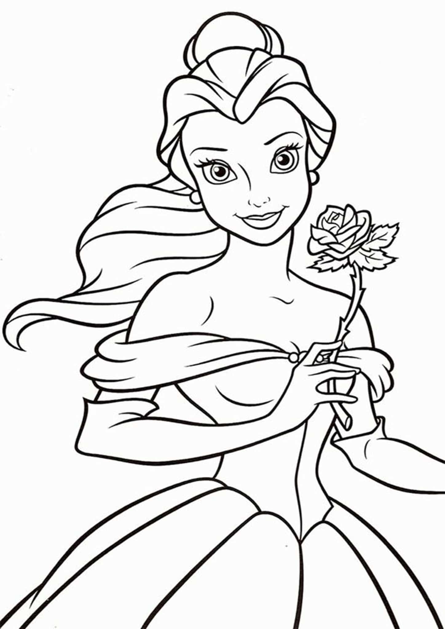 Free & Easy To Print Beauty and The Beast Coloring Pages - Tulamama