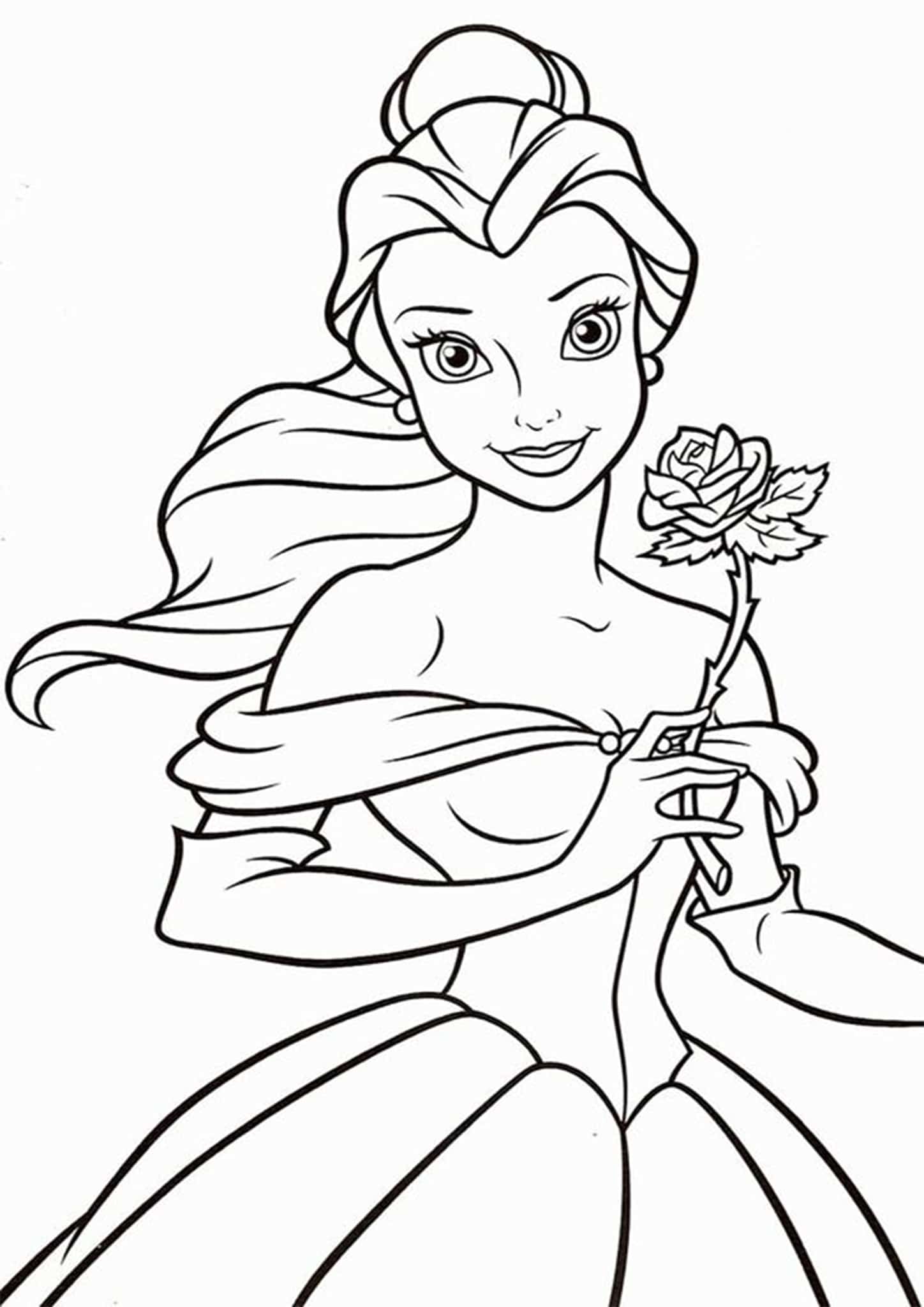 Free Printable Beauty And The Beast Coloring Pages Portal Tribun