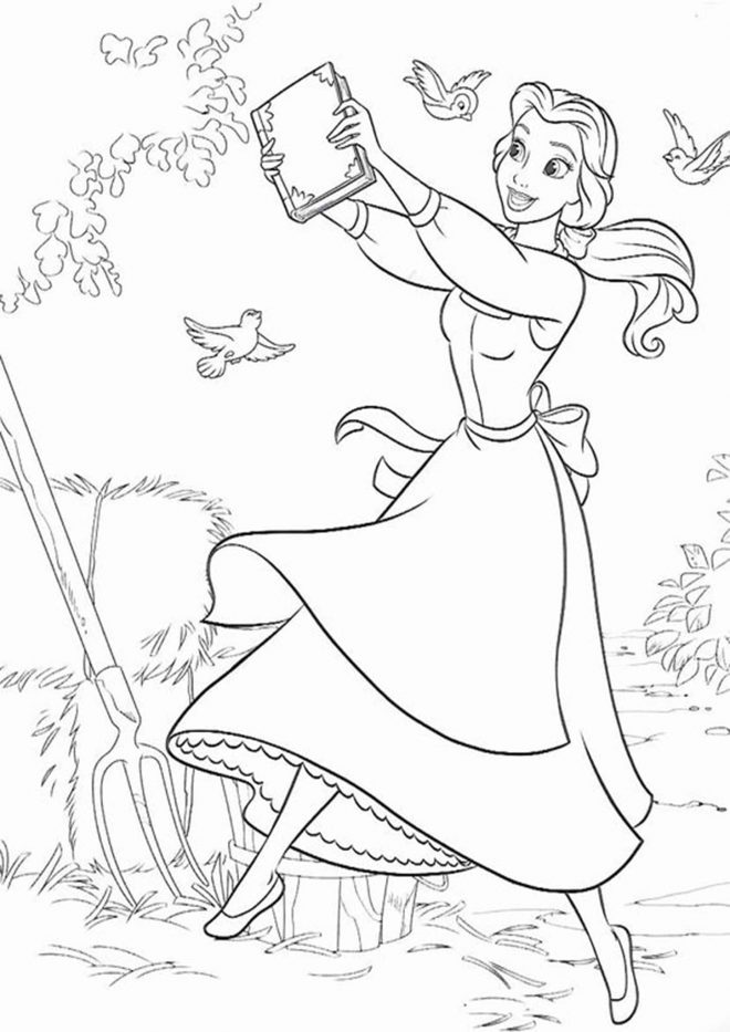 Free & Easy To Print Beauty and The Beast Coloring Pages - Tulamama