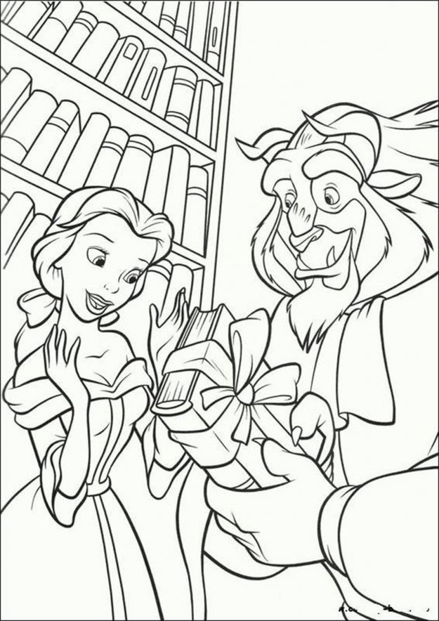 Free & Easy To Print Beauty and The Beast Coloring Pages - Tulamama