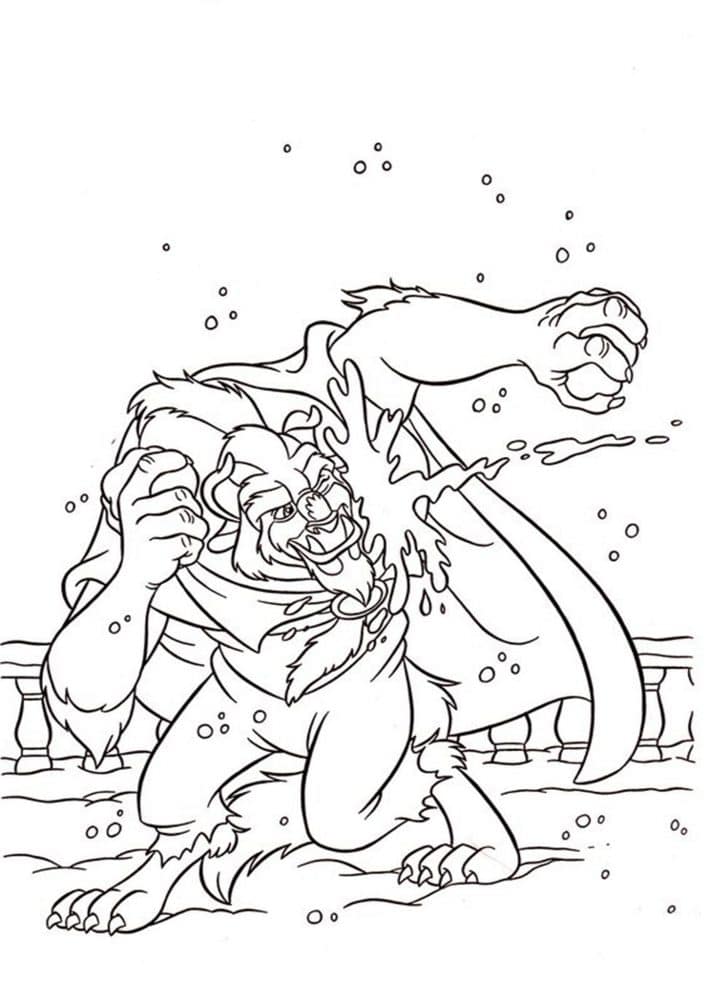 Free & Easy To Print Beauty and The Beast Coloring Pages - Tulamama