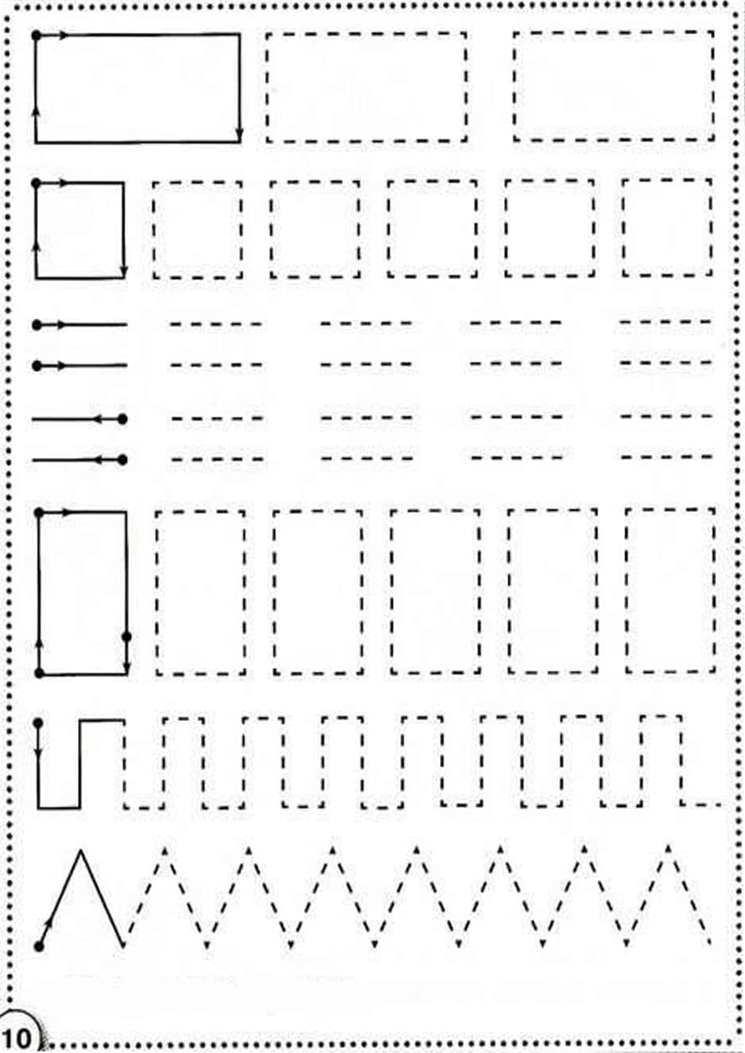 Tracing Lines Worksheets