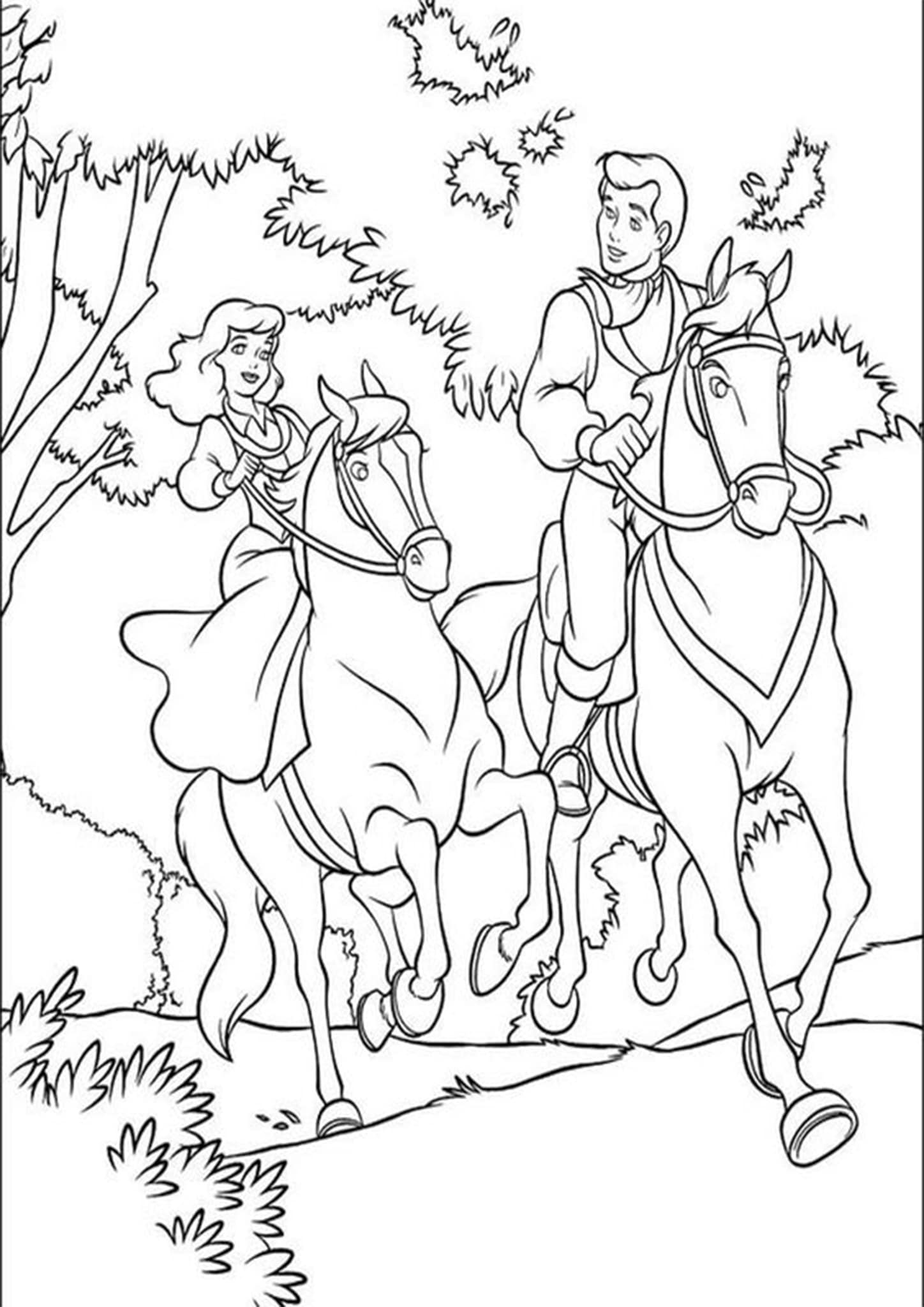 Free & Easy To Print Cinderella Coloring Pages - Tulamama