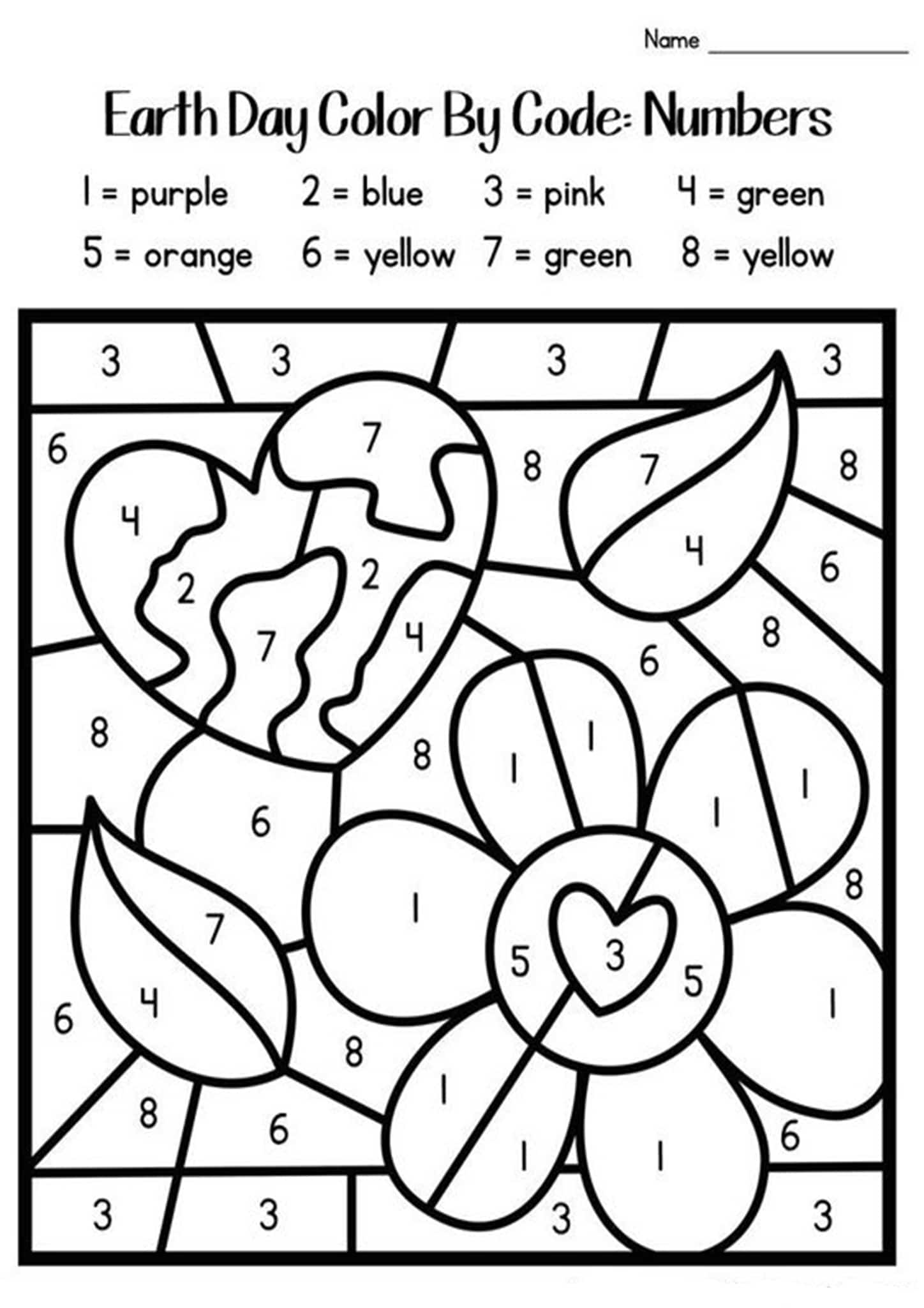 Free Printable Color by Number Worksheets For Kindergarten ...