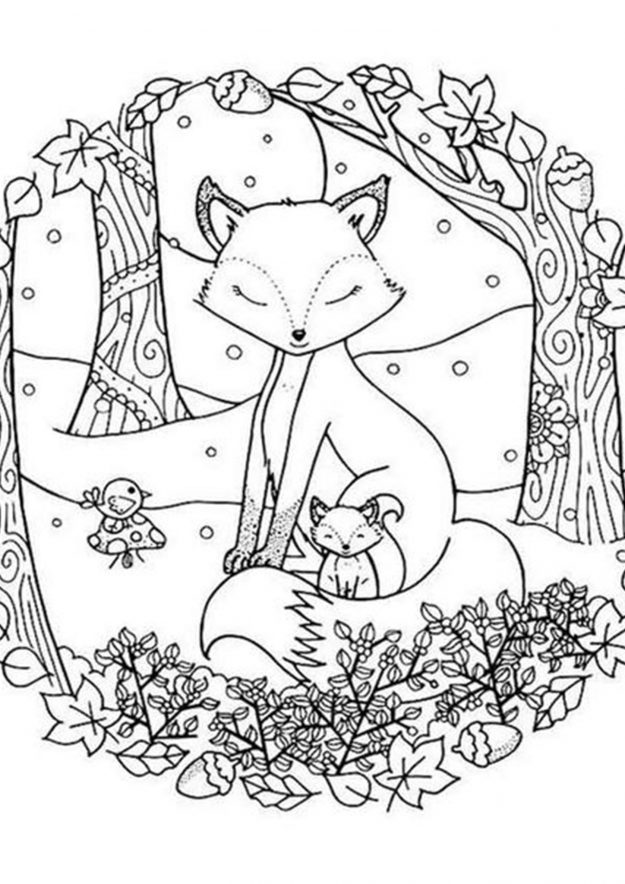Free & Easy To Print Fox Coloring Pages - Tulamama