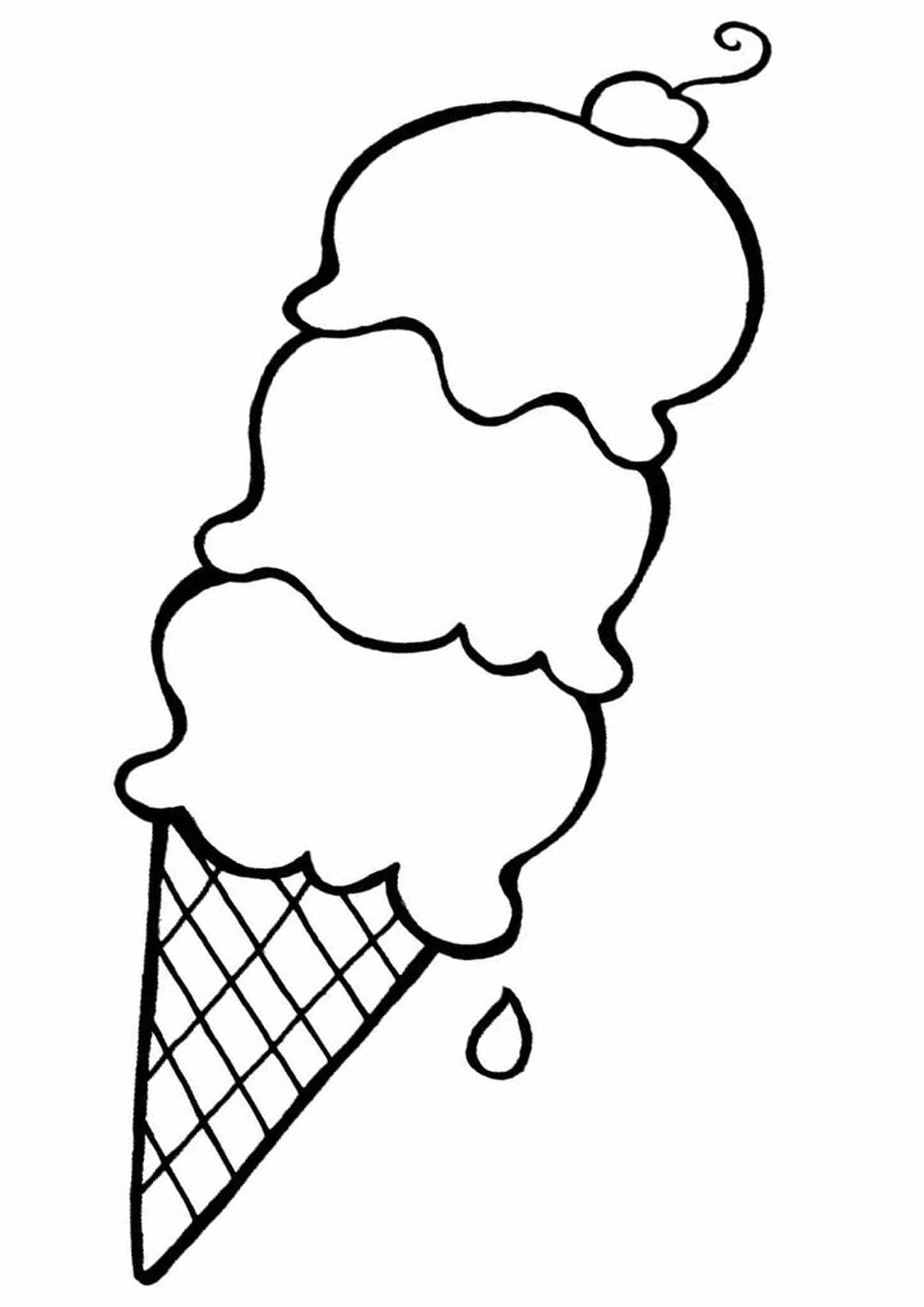 Ice Cream Coloring Pages Printable Free