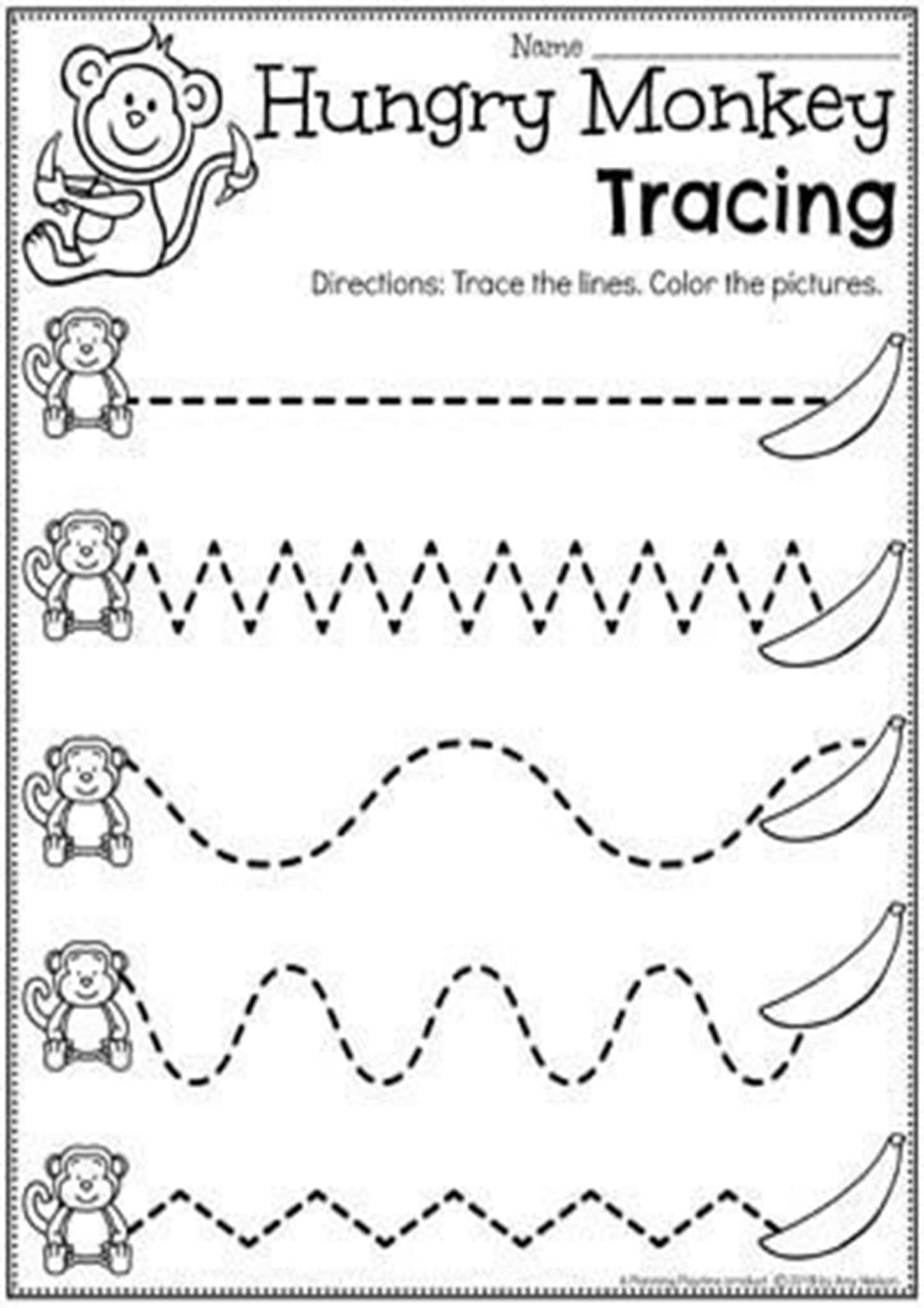 Free Printable Line Tracing Worksheets