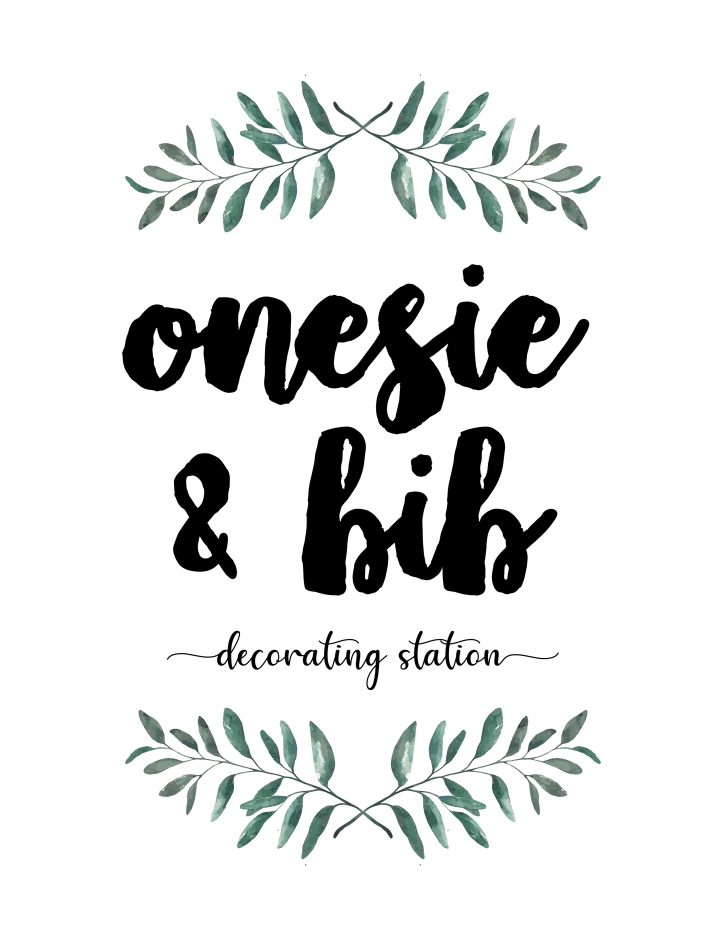 instructions for onesie decorating table
