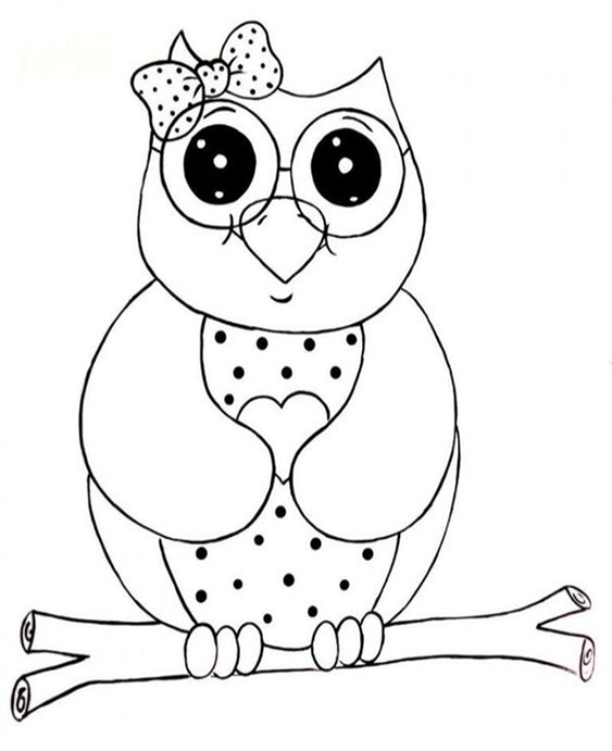 owl pictures to print and color