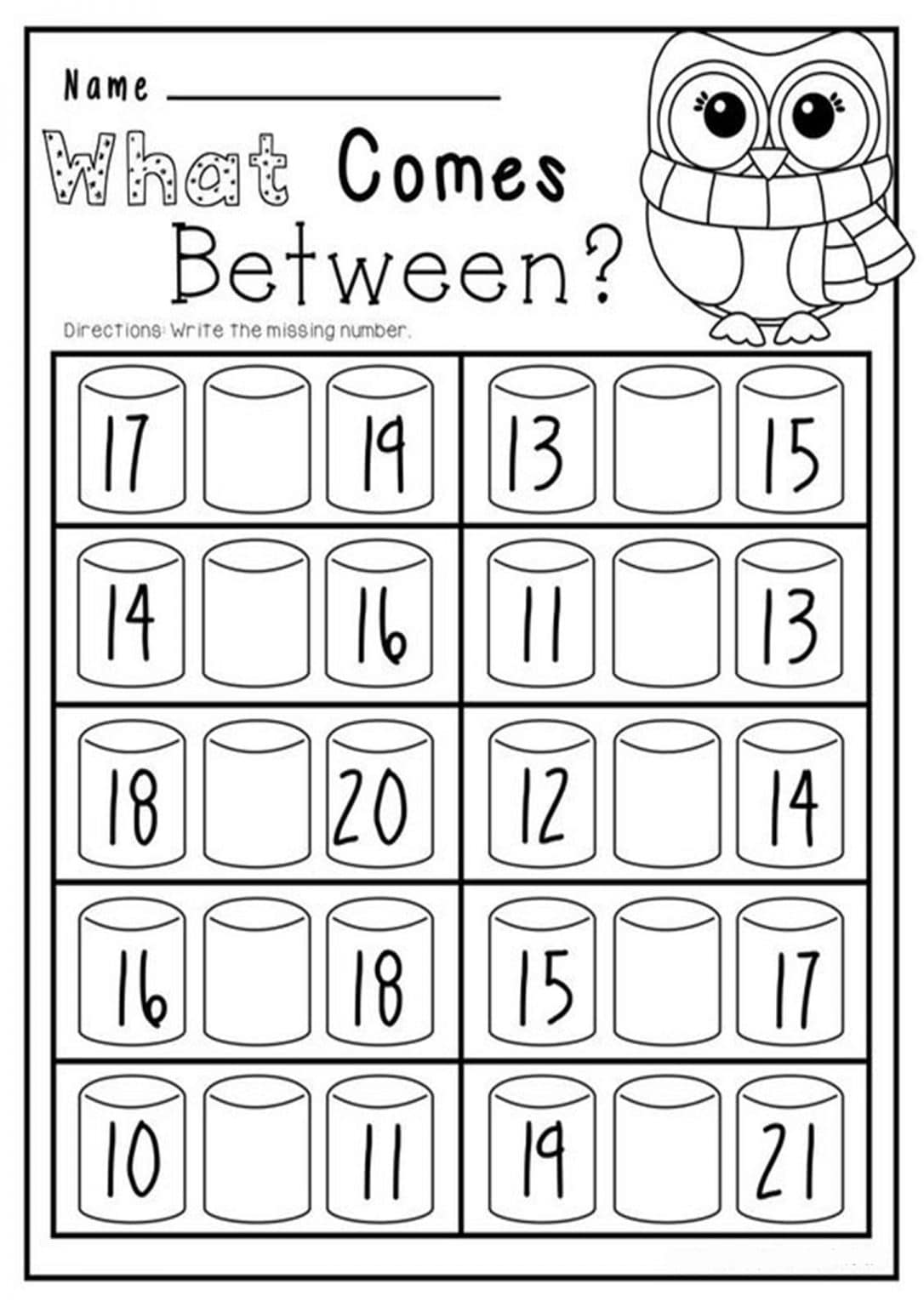 Free & Fun Missing Number Worksheets - Tulamama