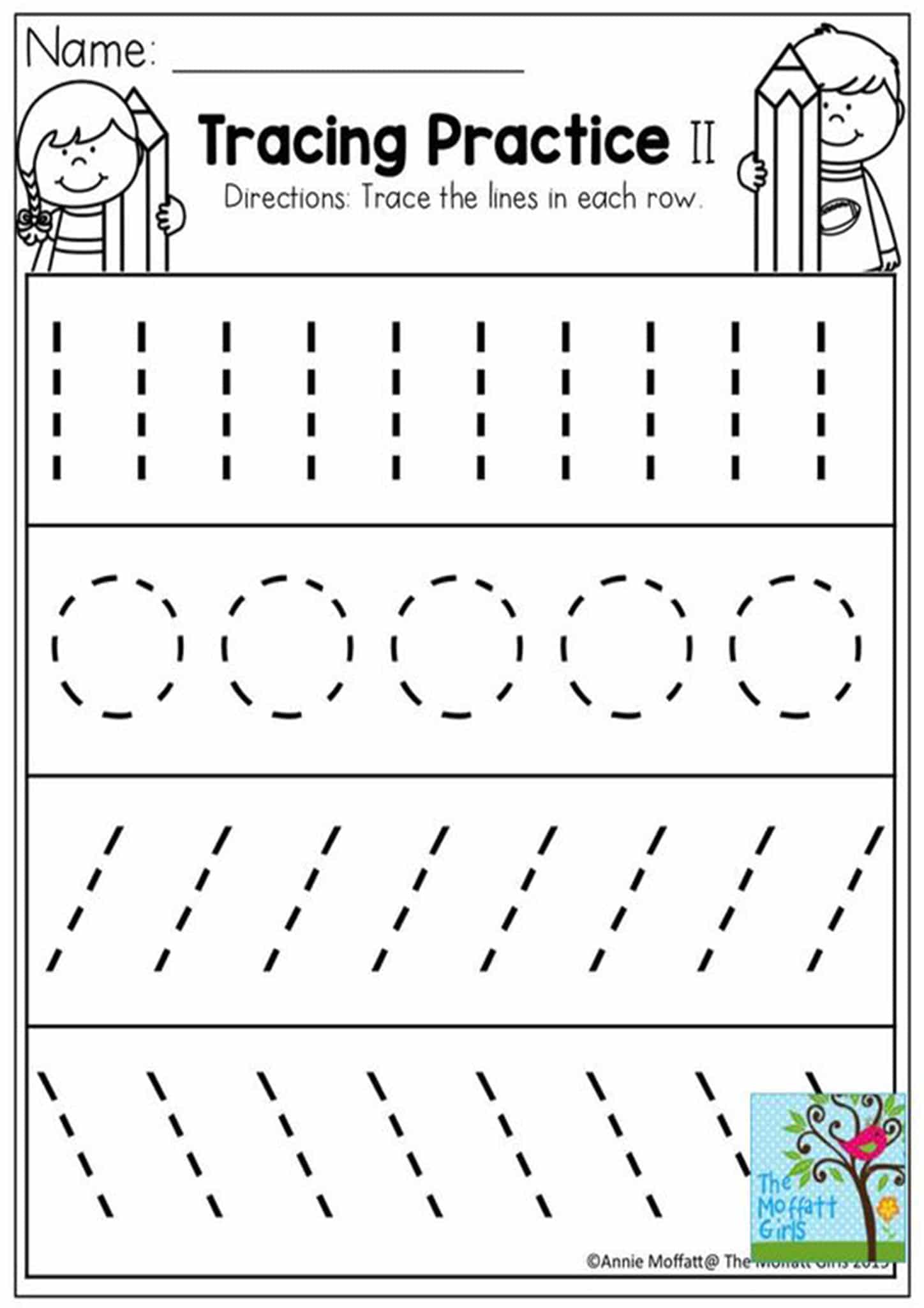 Fun Line Tracing Worksheets Preschool