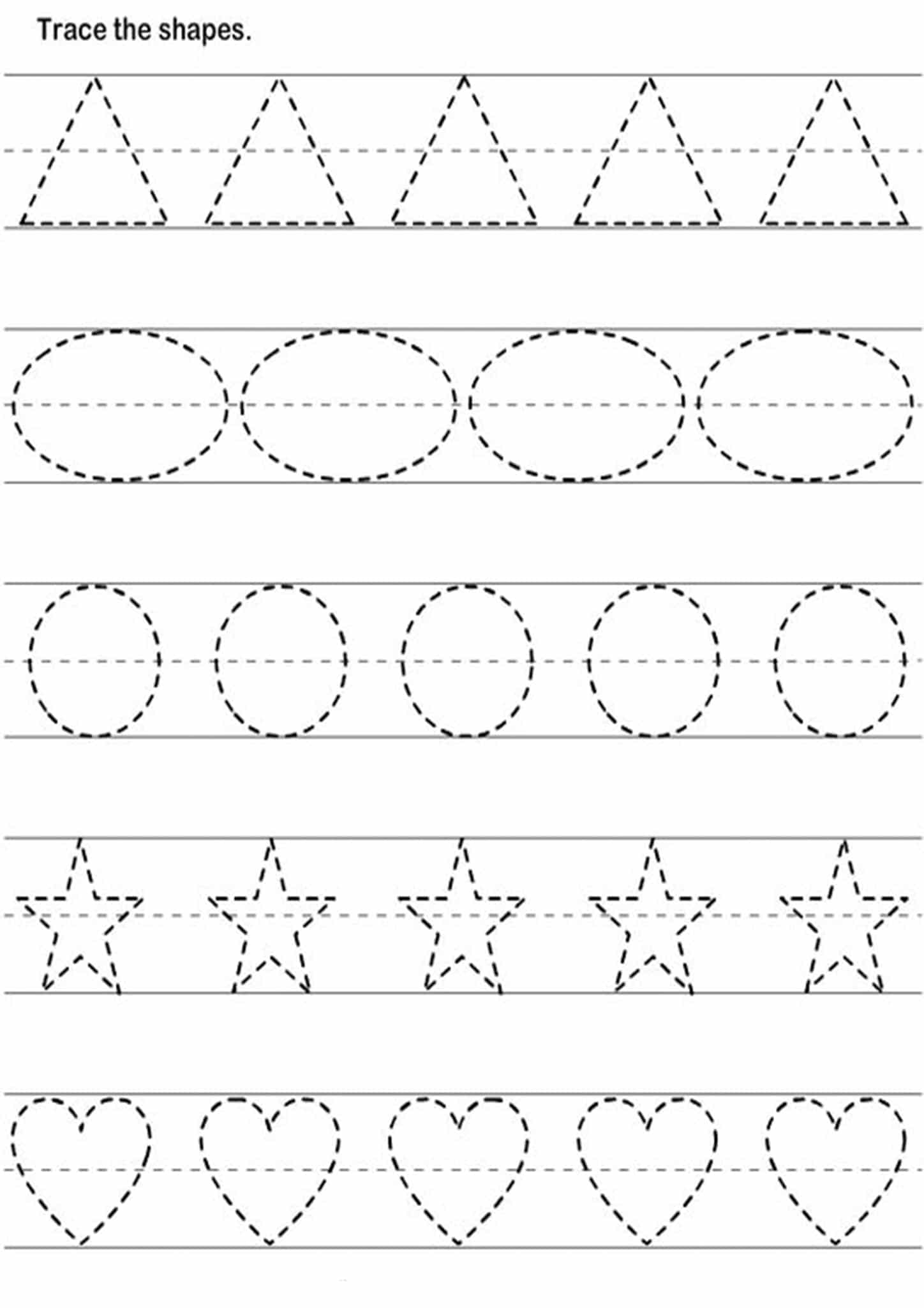 Tracing Lines Worksheets For 3 Year Olds Free picpower