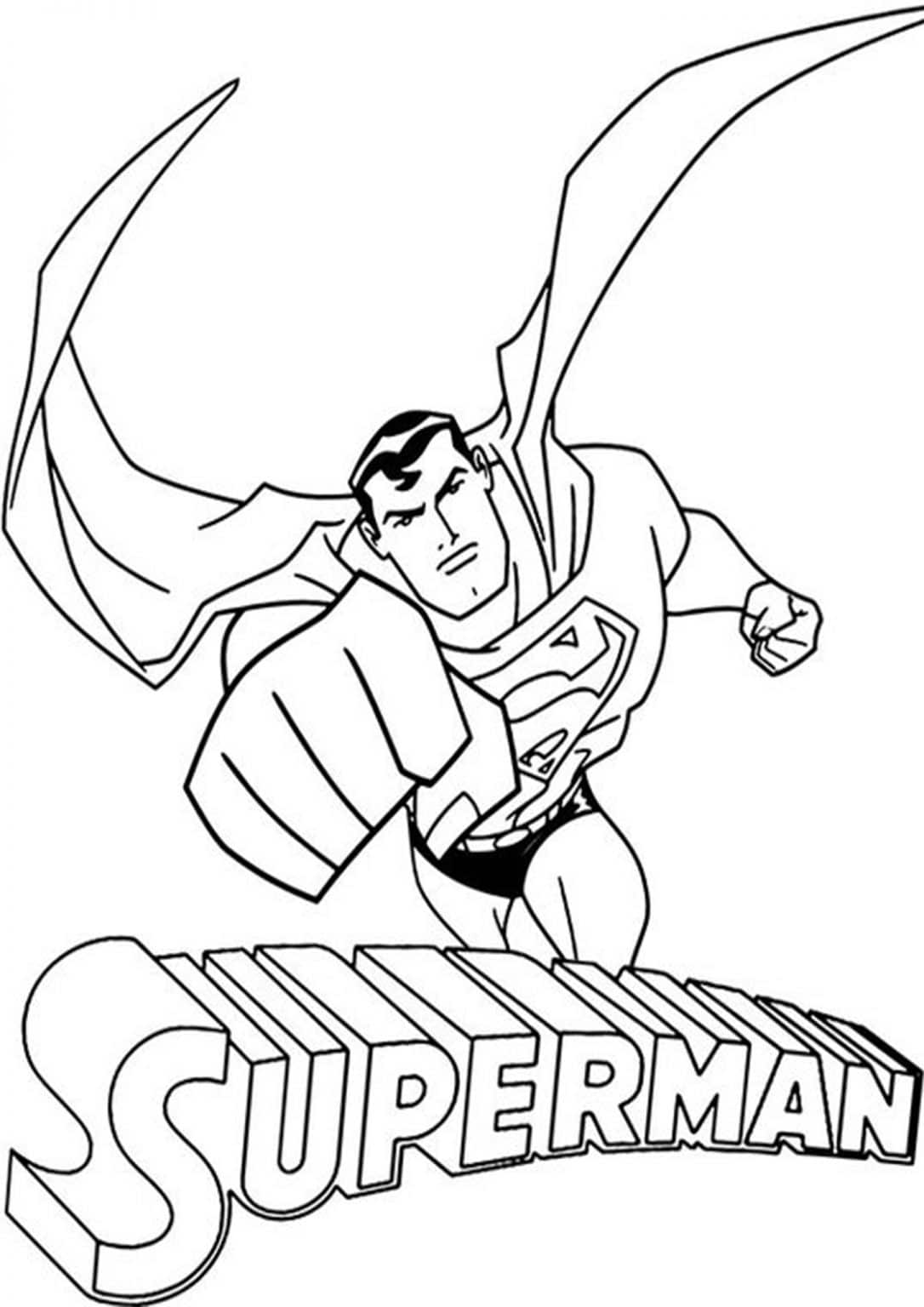 10 Easy Superman Coloring Pages Free to Print