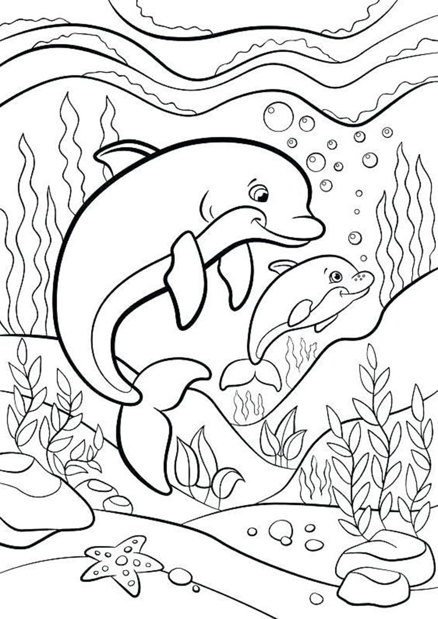 Free & Easy To Print Dolphin Coloring Pages - Tulamama