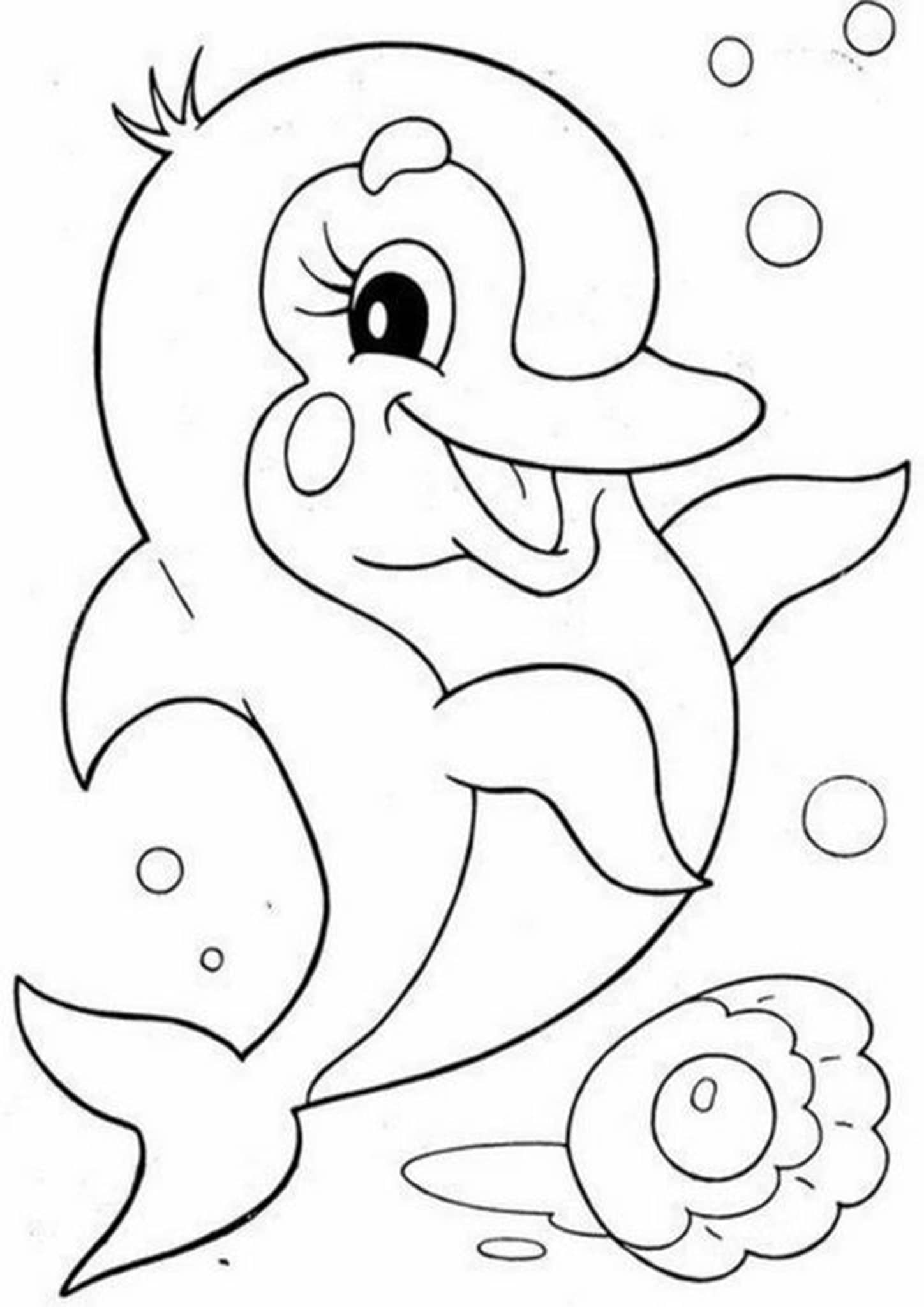 dolphin coloring page