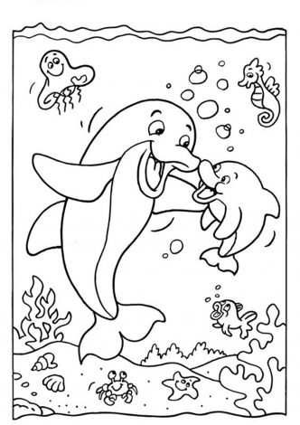 Free & Easy To Print Dolphin Coloring Pages - Tulamama