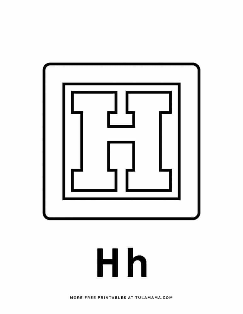 Free Printable Alphabet Blocks & Coloring Pages - Tulamama