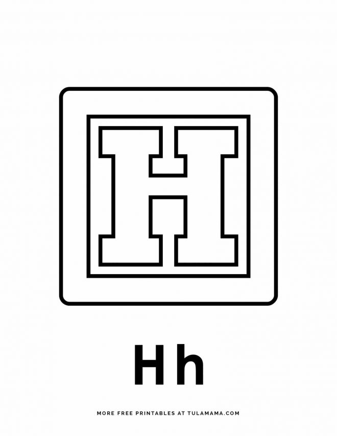 Free Printable Alphabet Blocks & Coloring Pages - Tulamama