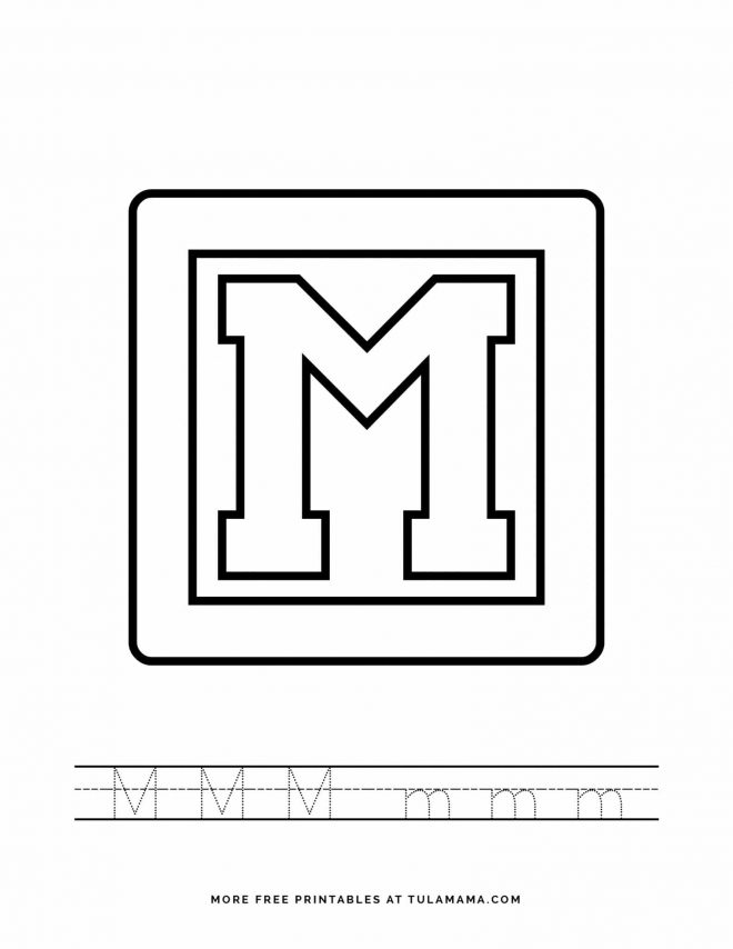 fun free easy to print letter m coloring pages tulamama