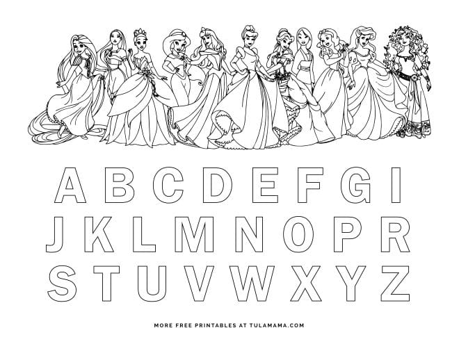 free printable disney alphabet coloring pages tulamama