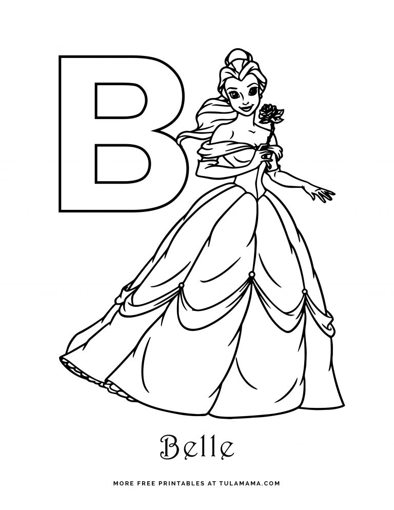 Free Printable Disney Alphabet Coloring Pages - Tulamama