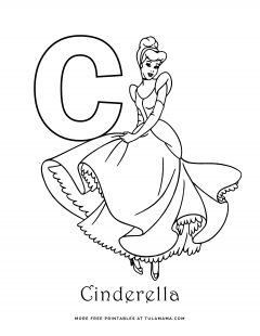 Free Printable Disney Alphabet Coloring Pages - Tulamama