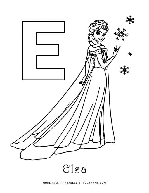 Free Printable Disney Alphabet Coloring Pages - Tulamama