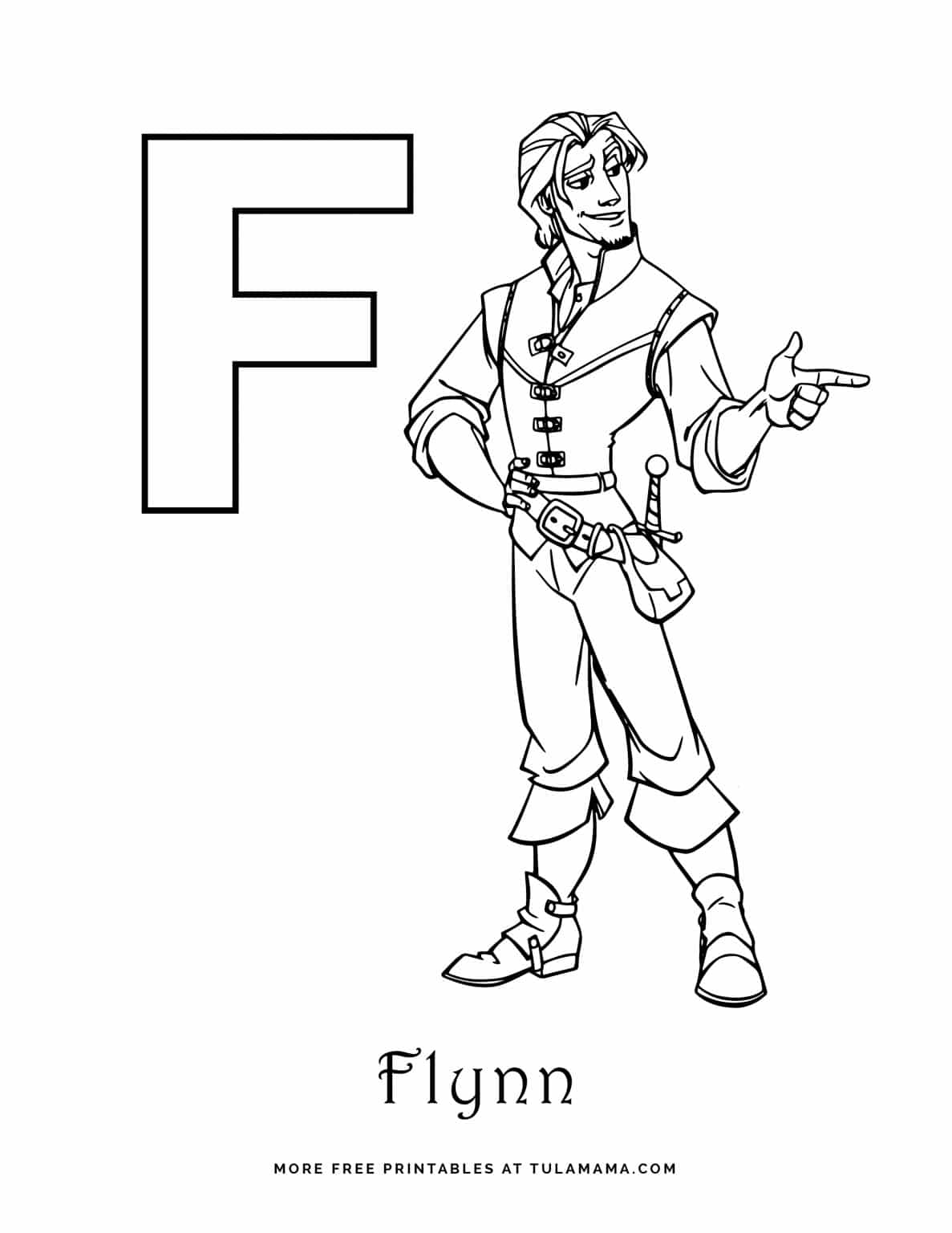 Free Printable Disney Alphabet Coloring Pages - Tulamama