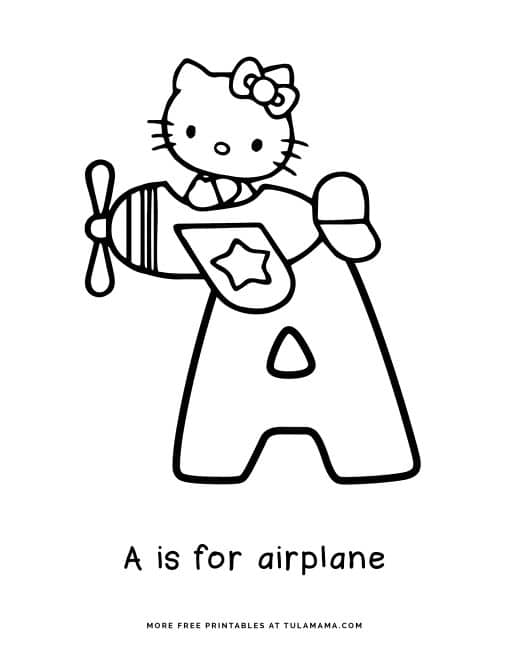 10 Educational Hello Kitty ABC Coloring Pages to Print