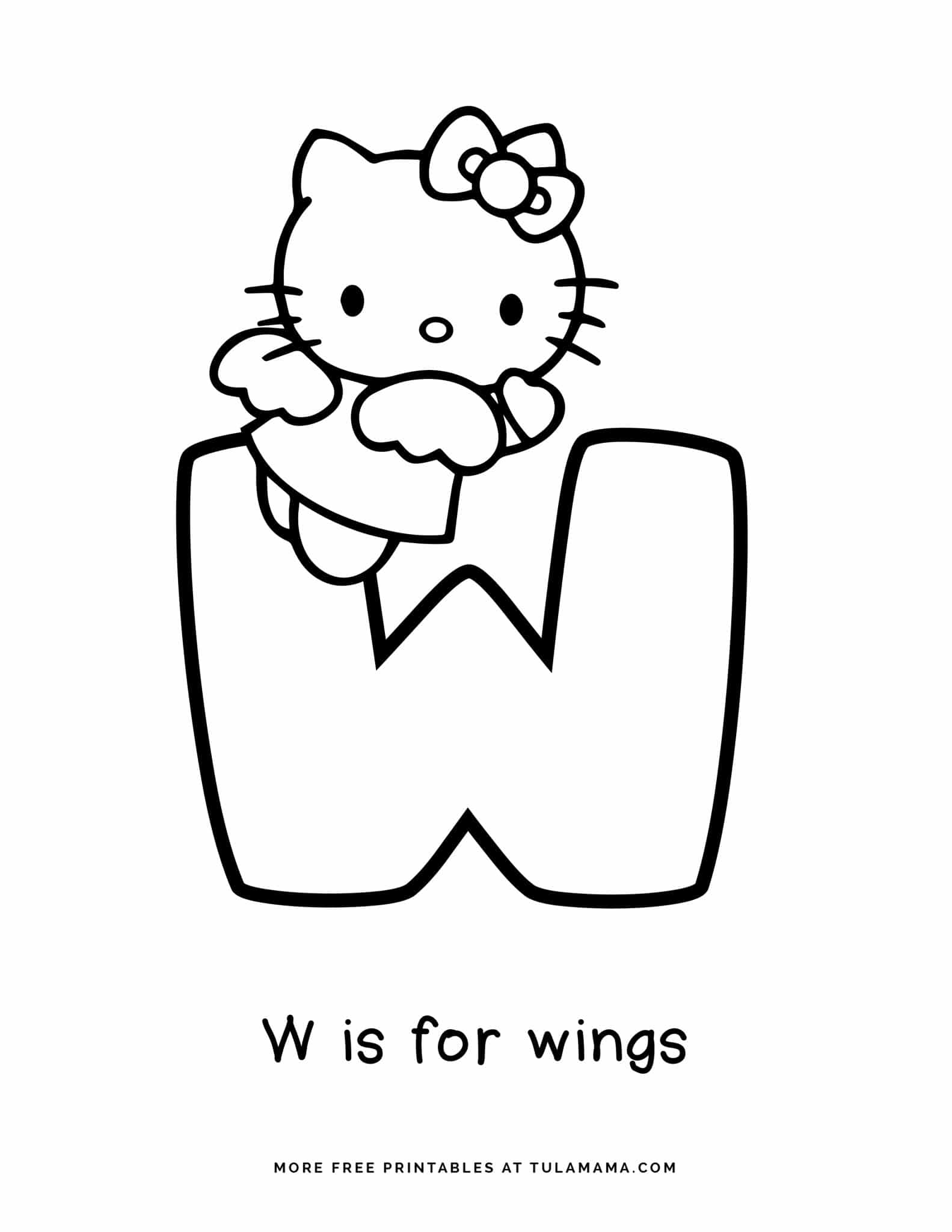 free hello kitty printables and abc coloring pages tulamama
