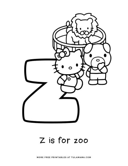 Free Hello Kitty Printables And ABC Coloring Pages - Tulamama