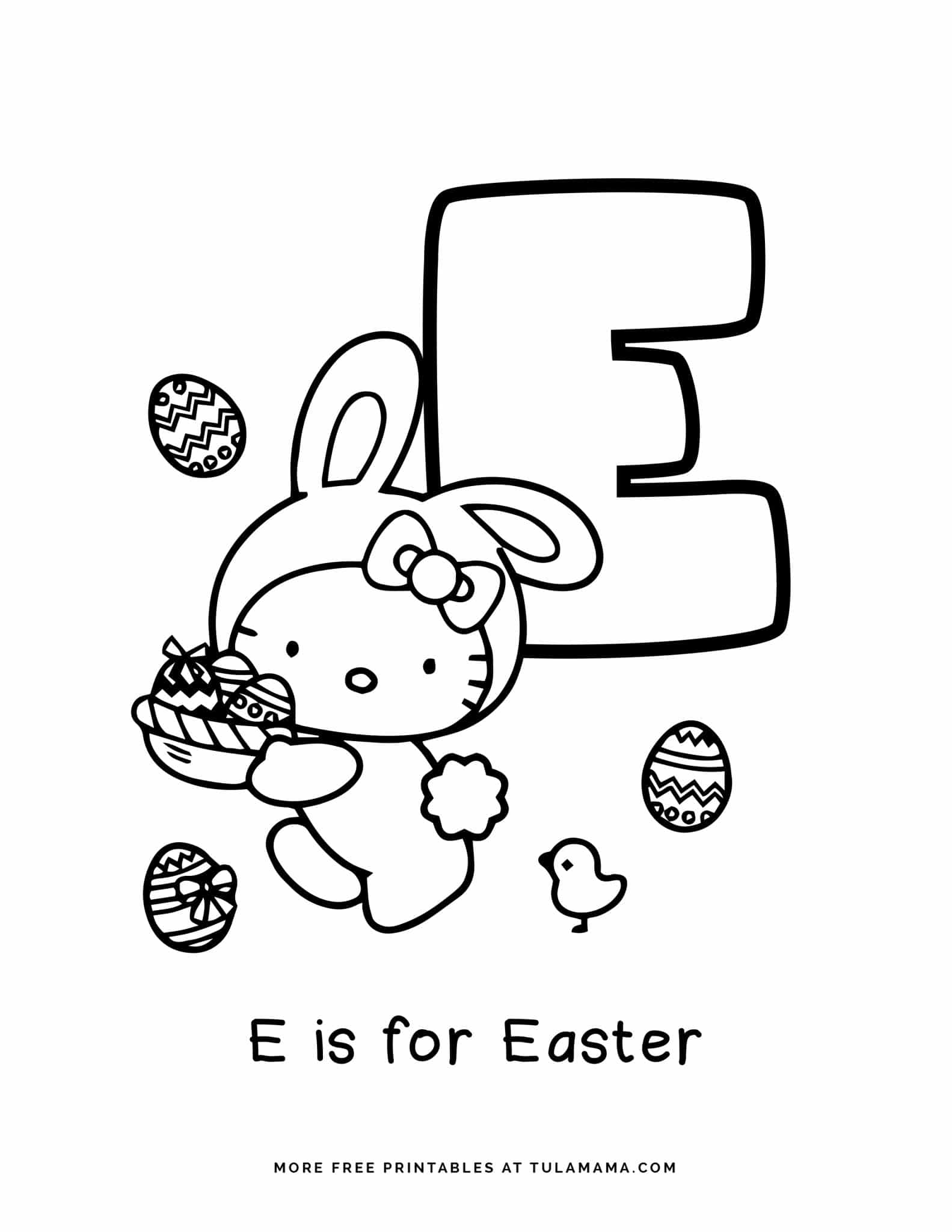 Free hello kitty printables and abc coloring pages tulamama