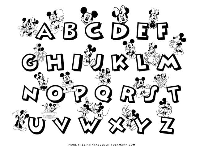 free printable mickey mouse abc coloring pages tulamama