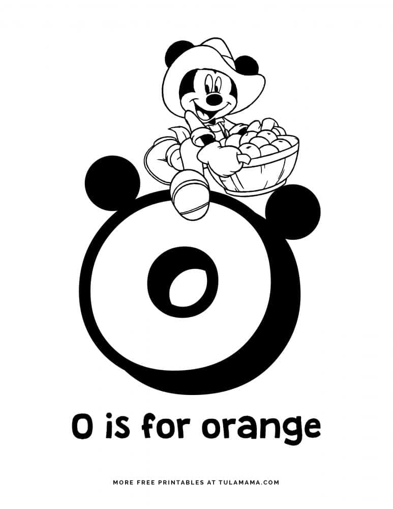 Free Printable Mickey Mouse ABC Coloring Pages Tulamama