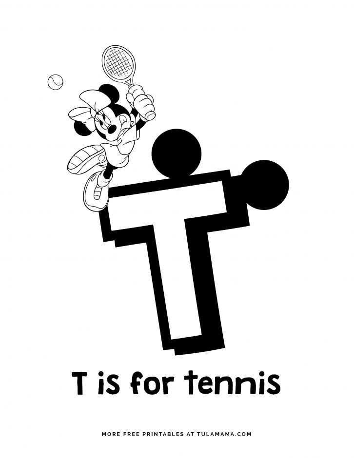 Free Printable Mickey Mouse ABC Coloring Pages Tulamama