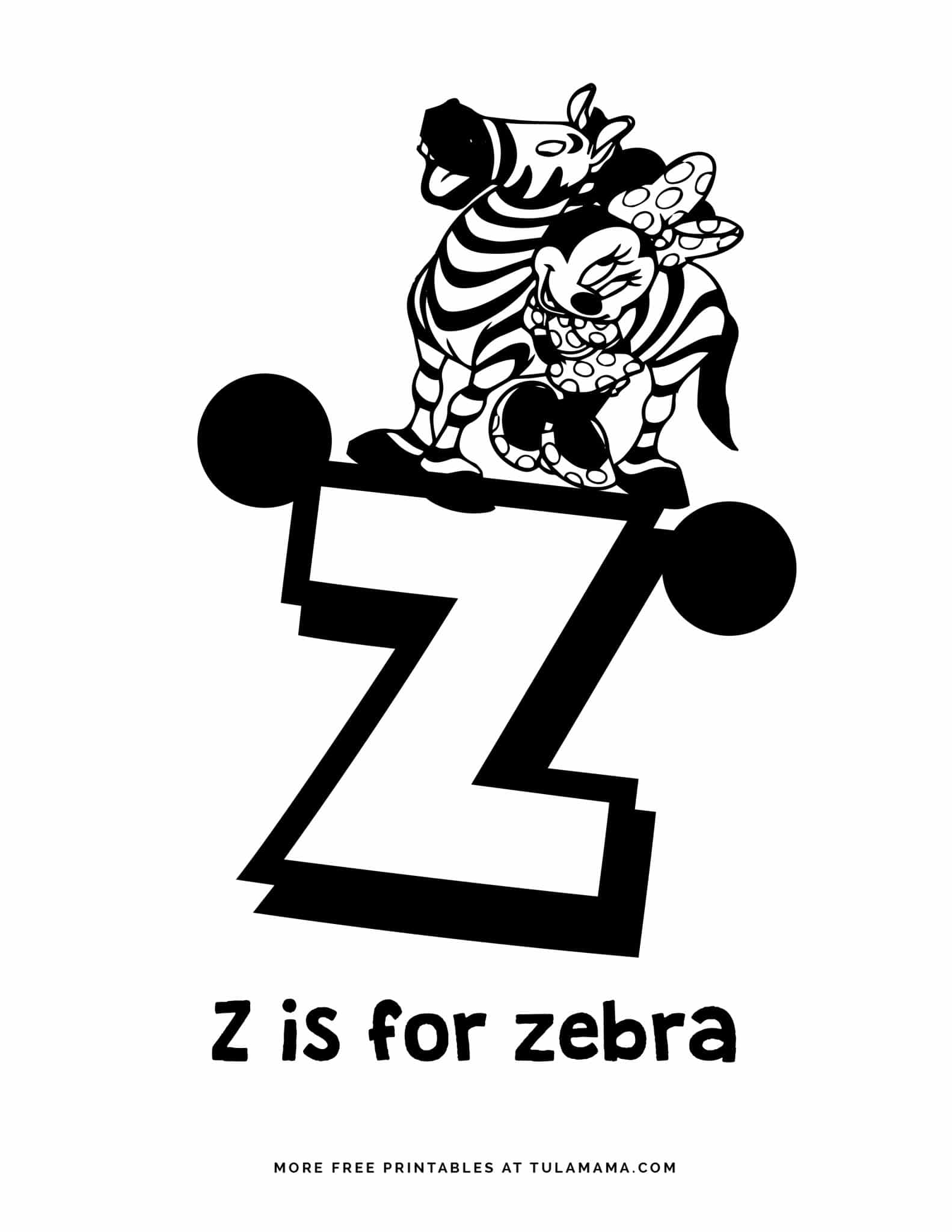 Free Printable Mickey Mouse ABC Coloring Pages - Tulamama