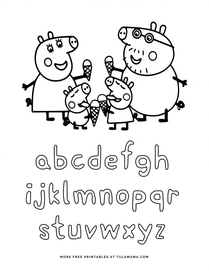 peppa pig coloring pages for kids printable